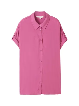 Tom Tailor - Loose Fit Bluse aus Viskose lush orchid - Gr. - 42