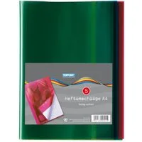 Stylex Schreibwaren Schulheft 10 (2x 5Stk) Heftumschläge DIN A4 verschiedene Farben