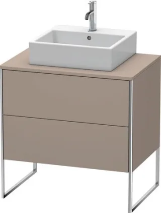 Duravit XSquare Konsolenwaschtischunterbau bodenstehend Basalt Matt 800x548x778 mm - XS492004343 XS492004343