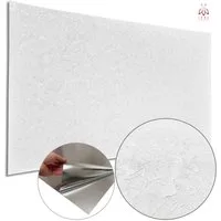 IKHEMalarka Wandpaneel Lamellen Selbstklebend 100x60 cm – PVC + PE-Schaum, 2,8 mm, Betonoptik, BxL: 60x100 cm, 0,6 qm, (1 Paneel = 100 × 60 cm (0,60qm) Tapete Marmor Struktur