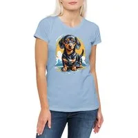 Urban Backwoods Print-Shirt Sweet Dackel Art Damen T-Shirt Dachshund Teckel Hund Dog Kurzhaar (1-tlg) Breed Pet Rasse Züchter