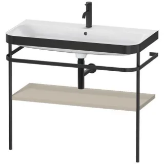 Duravit Happy D.2 Plus c-bonded Set mit Metallkonsole Taupe Seidenmatt 975x490x850 mm - HP4738O6060 HP4738O6060