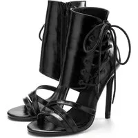 LASCANA Belle Affaire Sandalette mit raffinierter Schnürung, High-Heel-Sandalette verführerischer Sommerschuh mit Schnürung, offener Schuh, Sandale