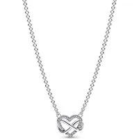 Pandora Silberkette 392666C01-50, für Damen Funkelndes Unendlichkeits-Herz