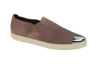 Geox D641MB Damen Slipper altrosa glitter/silber atmungsaktiv, Gr. G