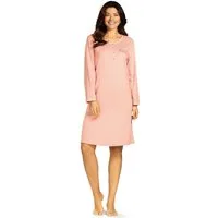 comtessa Nachthemd Mellow Luxe (Set, 1-tlg., 1-teilig) Damen Sleepshirt ca.105cm Schlafshirt Baumwolle geknöpft große Größen