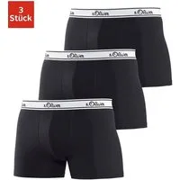 s.Oliver Boxer Boxershorts für Herren (Packung, 3-St) mit weißem Webbund