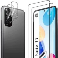MSM Schutzfolie 2X Schutzglas (Display + Kamera) für Xiaomi Redmi Note 11 Full Panzerfolie 9H