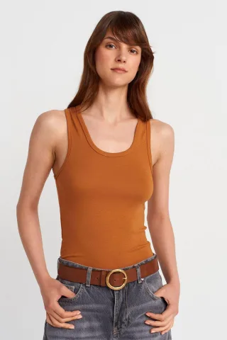 Rippenloses ärmelloses Cami-Top