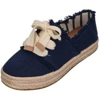 TOMS CAROLINA LACE UP Espadrille Navy Beachside