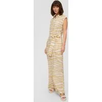 s.Oliver Jumpsuit Overall Ärmelloser Jumpsuit aus Viskose mit Bindegürtel