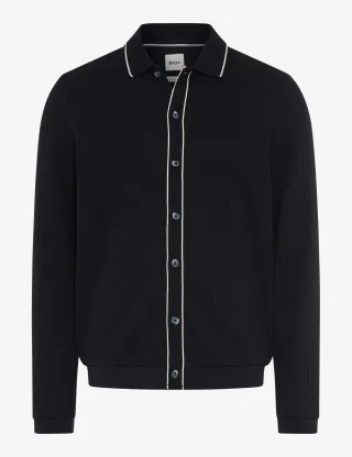 Brax Herren Strickpolo Style PARIS navy, dunkelblau, Gr. L