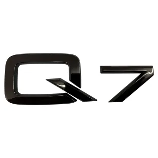 Original Audi Black Edition Q7 Emblem Schriftzug Logo Emblem in Schwarz glänzend für das Heck / Hinten selbstklebend