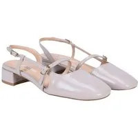 Desa DESA Damen-Slingback-Pumps aus Lackleder, niedriger Absatz Mokassin