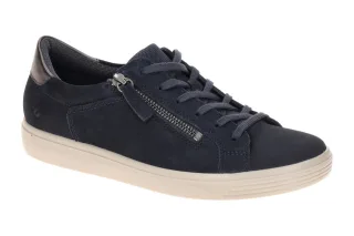 Ecco 218723 Damen Sneaker Classic Zip Blau Marine/Silber Leicht Flexibel