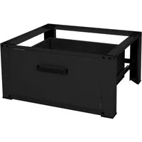 ML-DESIGN Waschmaschinenuntergestell Waschmaschinenzubehör Untergestell Unterbausockel Podest für Trockner, Zubehör für Waschmachinen, Waschmaschinen Unterbauschublade 63x54x32cm Stahl schwarz