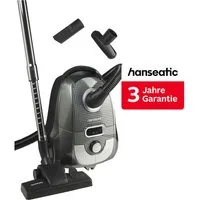 Hanseatic Bodenstaubsauger HEPA 12 Filtersystem, Saugkraft manuell einstellbar, 850 W, mit Beutel, inkl. 3 Jahre Herstellergarantie