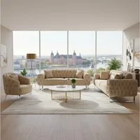 Palms-Store Sofa Set Jumeirah 3-Sitzer+2-Sitzer+Sessel in Samtstoff, Spar-Set, in 5 Stofffarben erhältlich