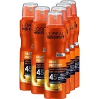 L'ORÉAL PARIS MEN EXPERT Deo-Spray Deo Spray Heat Protect 45°C, Packung, 6-tlg., mit hoher Zuverlässigkeit