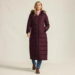 Maxi-Daunenmantel mit Kapuze für Damen in Petite-Größe, Damen, size: petite, Rot, Polyester, by Lands' End