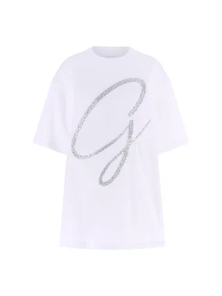 Guess - SS CN MAXI G STUDS TEE Pure White - Gr. - M