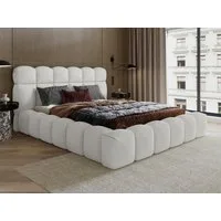 wonello Polsterbett Mira XL (das Original), Bett mit Bettkasten und Lattenrost – eleganter Boucle-Stoff