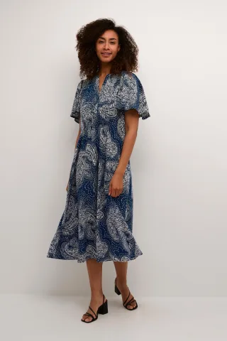 Kleid Relaxed fit blue white