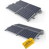 avoltik Solarmodul-Halterung Montageset für 4 Solar Module Solarmodulhalterung witterungsbeständig, (Montageset für 4 Solar Module Solarmodulhalterung witterungsbeständig, Montageset für 4 Solar Module Solarmodulhalterung witterungsbeständig, Montage