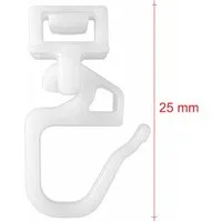 HINNO Klick-Gleiter Silent, Gardinenschienen, Vorhangschienen, (Set, 25-St., Set aus mehreren Gardinengleitern), klicksystem, leises Gleiten, hohe Tragkraft, nachrüstbar, langlebig