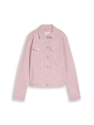 Tom Tailor - Jeansjacke mit Eingriffstaschen light elderberry - Gr. - XL