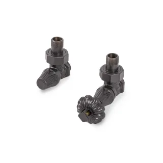 Terma Set Thermostat-Eckventil ARTISTIC; GZ 1/2"-Ø16x2, Ø15; Antrazith; (V68110EGR_V67210EGR_2xA5550 TGETAN002