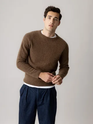 mos mosh gallery - MMGCarlos Crew Neck Knit chocolate brown melange - Gr. - XL