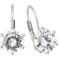 Bruno Banani Paar Ohrhänger Schmuck Geschenk Silber Ohrring mit Glitzerstein, mit Zirkonia (synth)