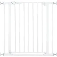 Hauck Türschutzgitter Clear Step Autoclose 2, White, auch als Treppenschutzgitter verwendbar, 75-80, flacher Durchgang