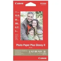 Canon Fotopapier Glossy Plus II, Format 10x15 cm, hochglänzend, 265 g/m², 50 Blatt
