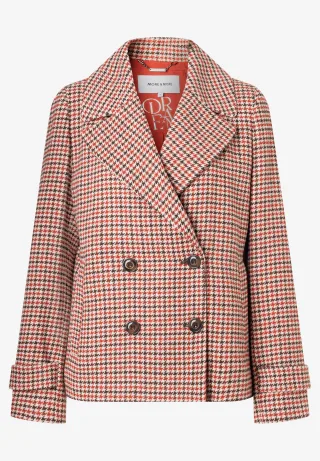 MORE & MORE - karierter Caban orange - Gr. - 36