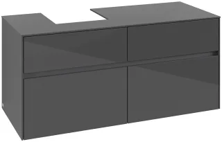 Villeroy & Boch Waschtischunterschrank Collaro C09800 1200x548x500mm Glossy Grey C09800FP