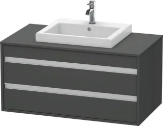 Duravit Ketho Konsolenwaschtischunterbau wandhängend Graphit Matt 1000x550x496 mm - KT675504949 KT675504949