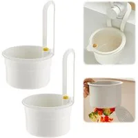 TUWENA Küchensieb 2 Stück Sieb für Spülbecken, Abnehmbare Silikon Waschbecken Sieb, Snap-Button Abtropfkorb für Spülbecken, für Waschen/Organizer in Küche