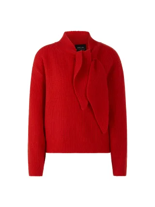 Marc Cain Collections - Grobstrickpullover Rethink Together aurora red - Gr. - 40
