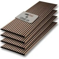 exeta Wandpaneel Akustikpaneele 4St je 60x120cm Wandpaneele Schalldämmung f Raumakustik, BxL: 60x120 cm, 0,72 qm, (Spar-Set, 2,88m) Erhältliche Farben: Eiche Royal, Schwarzeiche Royal, Walnuss Royal