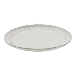 Staub Dining Line Teller flach 22 cm, rund, Weisser Trüffel, Keramik