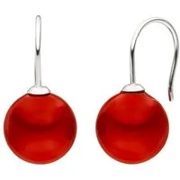 JOBO Perlenohrringe Ohrringe mit Muschelkern-Perlen, 925 Silber