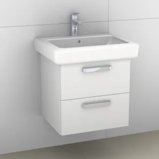 Artiqua 413 Waschtischunterschrank für IT! 121960 Weiß Glanz, 413-WU2L-K110-7050-68 413-WU2L-K110-7050-68