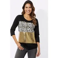 Sieh an! T-Shirt Rundhals-Shirt 3/4-Arm