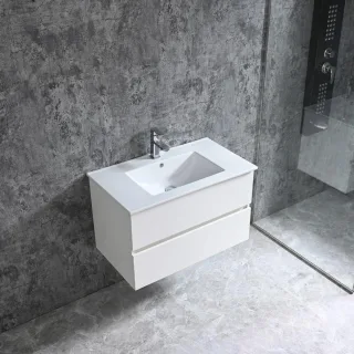 Neuesbad Serie 70 Waschtischset B:80, T:46, H:50cm, weiss NBHT80101