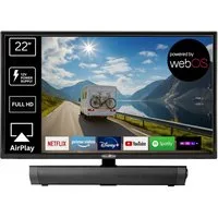 Reflexion LED22IBT LED-Fernseher (55,00 cm/22 Zoll, Full HD, powered by webOS Hub (LG), Smart-TV, DC IN 12 Volt, Netzteil 230 Volt, DVB-T2HD/S2/C, Bluetooth, WLAN)