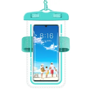 SZ-1 Universal 30M Waterproof Armband Phone Case Sealed Dry Bags Transparent Swimming Cell Phone Pouch Cover for 7.2inch