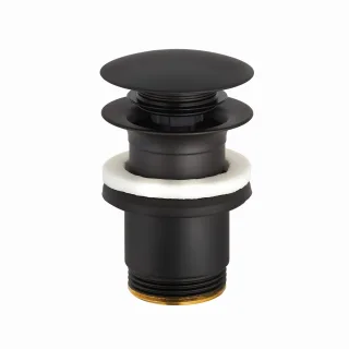 Kludi PUSH-OPEN Ablaufgarnitur G 1 1/4 für Waschtisch ohne Überlauf mattschwarz, 1042639-00 1042639-00