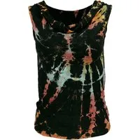 Guru-Shop T-Shirt Batik Top, Unikat Tie Dye Top mit.. Festival, Ethno Style, Hippie, alternative Bekleidung